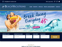 Tablet Screenshot of beach-vacation.com